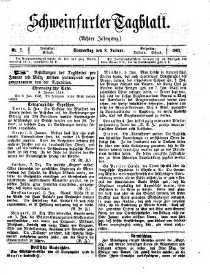 Schweinfurter Tagblatt Donnerstag 8. Januar 1863