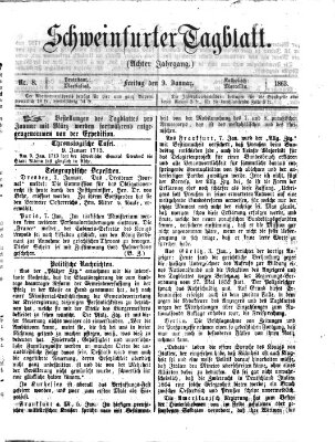 Schweinfurter Tagblatt Freitag 9. Januar 1863