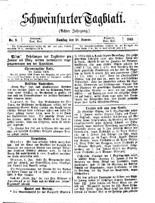 Schweinfurter Tagblatt Samstag 10. Januar 1863