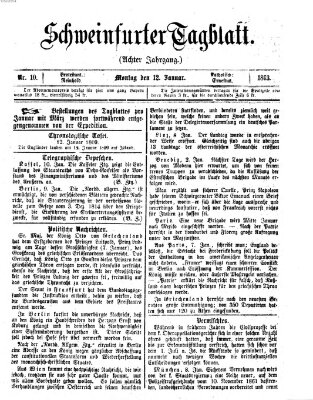 Schweinfurter Tagblatt Montag 12. Januar 1863