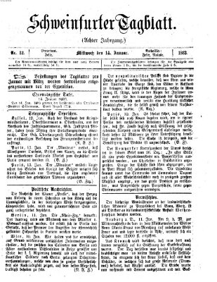 Schweinfurter Tagblatt Mittwoch 14. Januar 1863