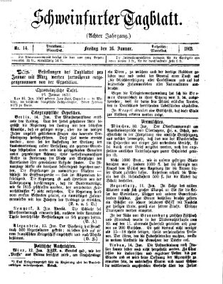 Schweinfurter Tagblatt Freitag 16. Januar 1863