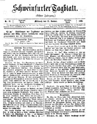 Schweinfurter Tagblatt Mittwoch 21. Januar 1863