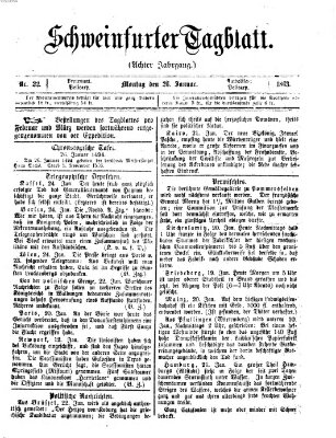 Schweinfurter Tagblatt Montag 26. Januar 1863