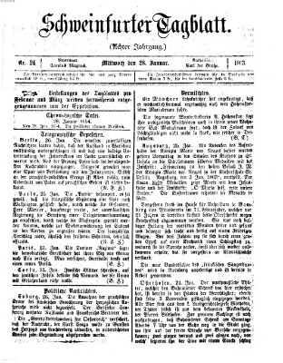 Schweinfurter Tagblatt Mittwoch 28. Januar 1863