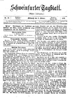 Schweinfurter Tagblatt Mittwoch 4. Februar 1863