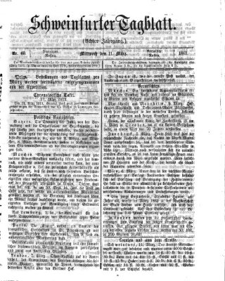 Schweinfurter Tagblatt Mittwoch 11. März 1863