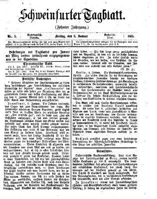 Schweinfurter Tagblatt Freitag 6. Januar 1865