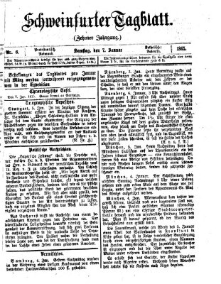 Schweinfurter Tagblatt Samstag 7. Januar 1865