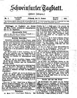 Schweinfurter Tagblatt Mittwoch 11. Januar 1865