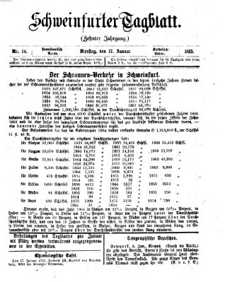 Schweinfurter Tagblatt Dienstag 17. Januar 1865