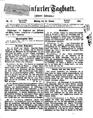 Schweinfurter Tagblatt Montag 30. Januar 1865