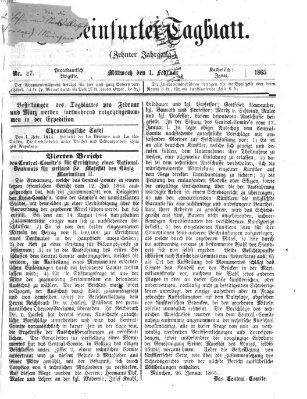 Schweinfurter Tagblatt Mittwoch 1. Februar 1865