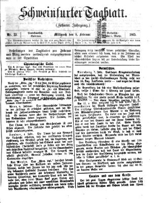 Schweinfurter Tagblatt Mittwoch 8. Februar 1865