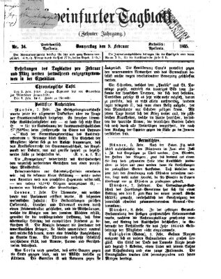 Schweinfurter Tagblatt Donnerstag 9. Februar 1865