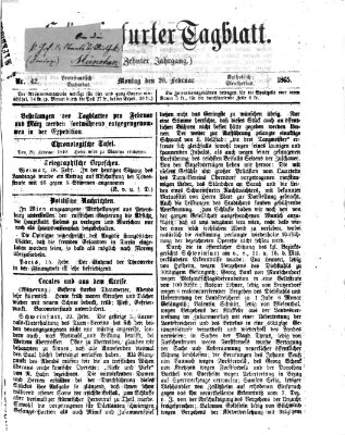 Schweinfurter Tagblatt Montag 20. Februar 1865