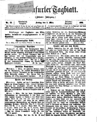 Schweinfurter Tagblatt Freitag 3. März 1865