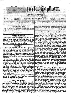 Schweinfurter Tagblatt Donnerstag 23. März 1865