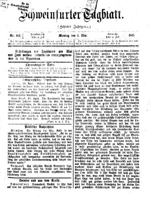 Schweinfurter Tagblatt Montag 1. Mai 1865