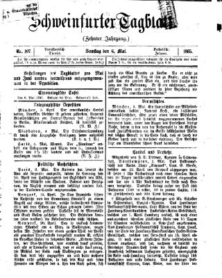 Schweinfurter Tagblatt Samstag 6. Mai 1865