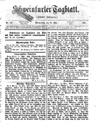 Schweinfurter Tagblatt Donnerstag 18. Mai 1865