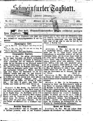 Schweinfurter Tagblatt Mittwoch 24. Mai 1865