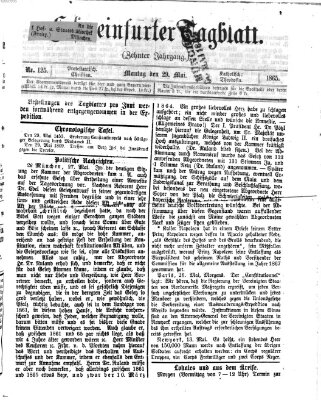 Schweinfurter Tagblatt Montag 29. Mai 1865