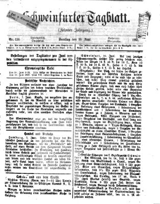 Schweinfurter Tagblatt Samstag 10. Juni 1865