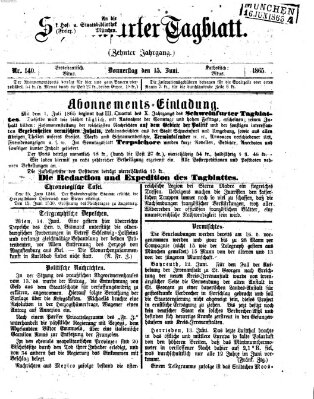 Schweinfurter Tagblatt Donnerstag 15. Juni 1865