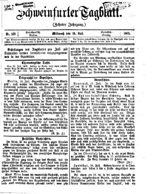 Schweinfurter Tagblatt Mittwoch 19. Juli 1865