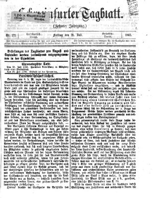 Schweinfurter Tagblatt Freitag 21. Juli 1865