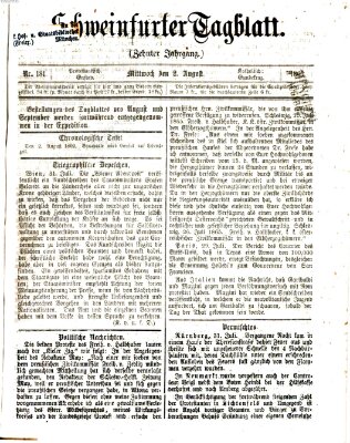 Schweinfurter Tagblatt Mittwoch 2. August 1865