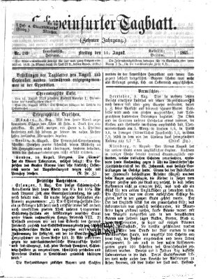 Schweinfurter Tagblatt Freitag 11. August 1865