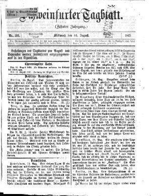 Schweinfurter Tagblatt Mittwoch 16. August 1865