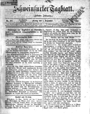 Schweinfurter Tagblatt Freitag 1. September 1865