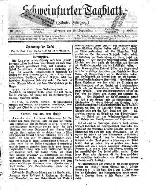 Schweinfurter Tagblatt Montag 18. September 1865