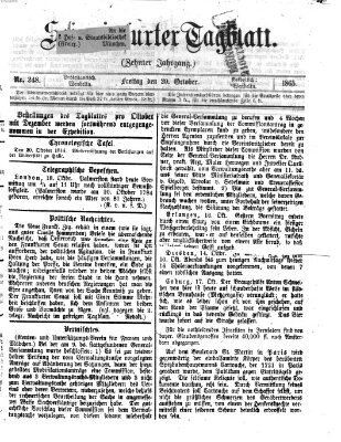 Schweinfurter Tagblatt Freitag 20. Oktober 1865