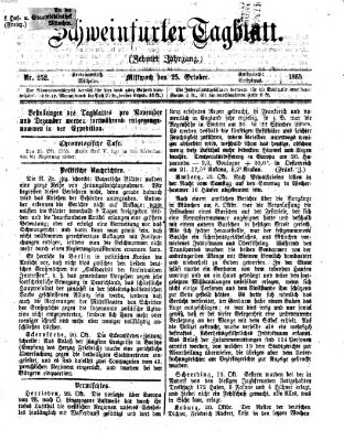 Schweinfurter Tagblatt Mittwoch 25. Oktober 1865