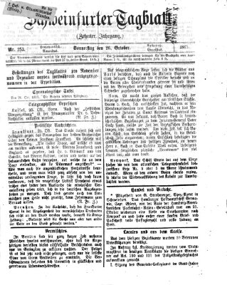 Schweinfurter Tagblatt Donnerstag 26. Oktober 1865