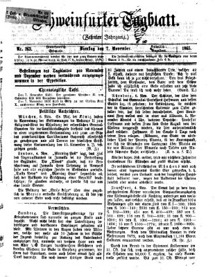 Schweinfurter Tagblatt Dienstag 7. November 1865