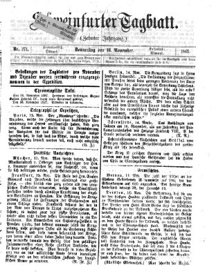 Schweinfurter Tagblatt Donnerstag 16. November 1865