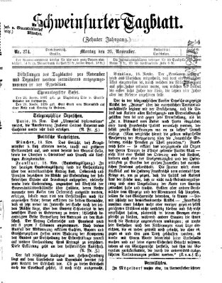 Schweinfurter Tagblatt Montag 20. November 1865