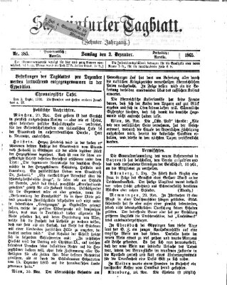 Schweinfurter Tagblatt Samstag 2. Dezember 1865