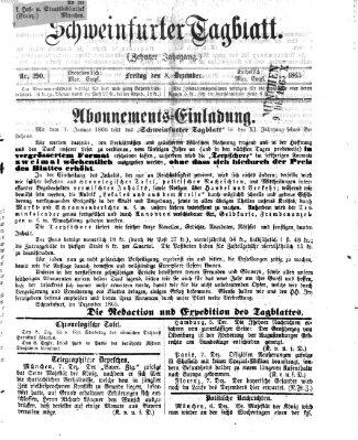 Schweinfurter Tagblatt Freitag 8. Dezember 1865