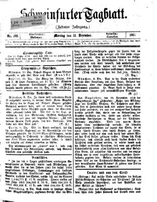 Schweinfurter Tagblatt Montag 11. Dezember 1865