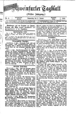 Schweinfurter Tagblatt Donnerstag 4. Januar 1866