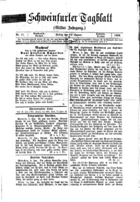 Schweinfurter Tagblatt Freitag 12. Januar 1866