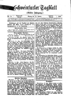 Schweinfurter Tagblatt Montag 15. Januar 1866