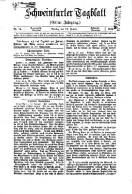 Schweinfurter Tagblatt Dienstag 16. Januar 1866