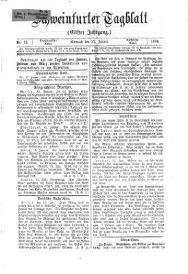 Schweinfurter Tagblatt Mittwoch 17. Januar 1866